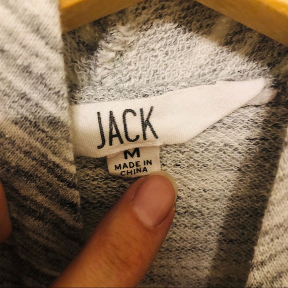 Jack Gray Asymmetrical Tulip Back Wrap Single Button Cardigan Sweater - Picture 3 of 4